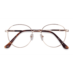 Unisex s round Golden Metal Prescription eyeglasses - Eyebuydirect s Haiku