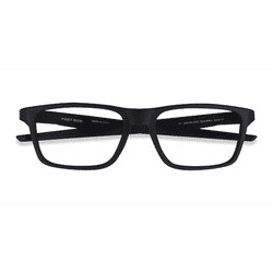 Male s rectangle Satin Black Plastic Prescription eyeglasses - Eyebuydirect s Oakley Port Bow