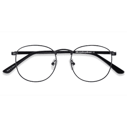Unisex s round Black Metal Prescription eyeglasses - Eyebuydirect s St Michel