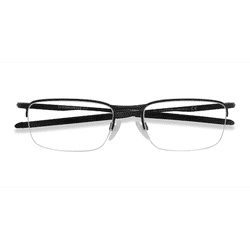 Male s rectangle Matte Black Metal Prescription eyeglasses - Eyebuydirect s Oakley Barrelhouse 0.5