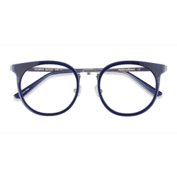 Unisex s round Navy Acetate, Metal Prescription eyeglasses - Eyebuydirect s Murphy