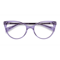 Female s horn Clear Purple Acetate, Metal Prescription eyeglasses - Eyebuydirect s Beauty