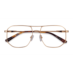 Male s aviator Brushed Gold Metal Prescription eyeglasses - Eyebuydirect s Carlo