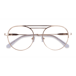 Unisex s aviator Matte Gold Metal Prescription eyeglasses - Eyebuydirect s Parallel