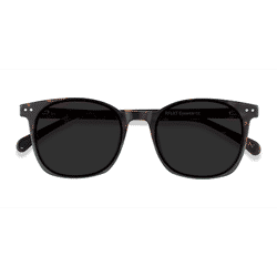 Unisex s square Tortoise Green Acetate Prescription sunglasses - Eyebuydirect s Soleil