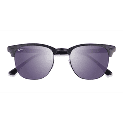 Unisex s browline,square Matte Black On Black Acetate,Metal Prescription sunglasses - Eyebuydirect s Ray-Ban RB3716