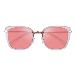 Female s square Clear Nude Acetate,Metal Prescription sunglasses - Eyebuydirect s Cadence