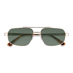 Unisex s aviator Satin Gold Metal Prescription sunglasses - Eyebuydirect s Ascend