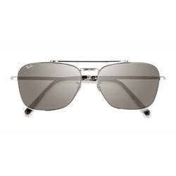 Unisex s rectangle Silver Metal Prescription sunglasses - Eyebuydirect s Ray-Ban RB3636