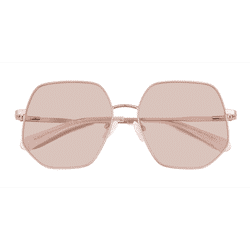 Unisex s square Rose Gold Metal Prescription sunglasses - Eyebuydirect s Hustle