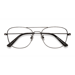 Unisex s aviator Gunmetal Metal Prescription eyeglasses - Eyebuydirect s Courser