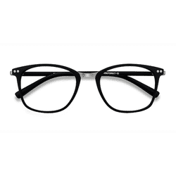 Unisex s rectangle Matte Black Plastic, Metal Prescription eyeglasses - Eyebuydirect s Savannah