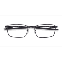 Male s rectangle Satin Black Metal Prescription eyeglasses - Eyebuydirect s Oakley Fuller
