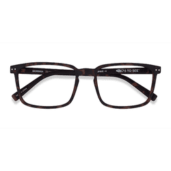 Unisex s rectangle Warm Tortoise Plastic Prescription eyeglasses - Eyebuydirect s Moringa