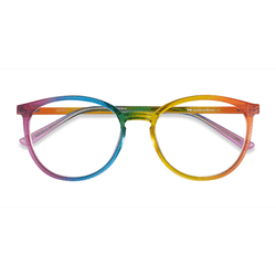 Female s round Rainbow Plastic Prescription eyeglasses - Eyebuydirect s Joyful