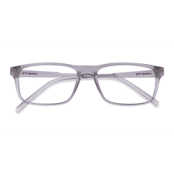 Unisex s rectangle Transparent Gray Plastic Prescription eyeglasses - Eyebuydirect s ARNETTE Dark Voyager