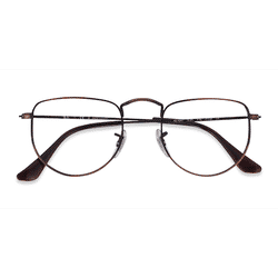 Unisex s geometric Antique Copper Metal Prescription eyeglasses - Eyebuydirect s Ray-Ban RB3958V Elon