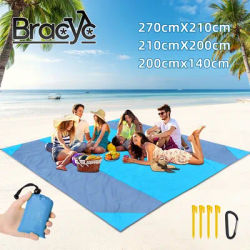 2x2.1m Waterproof Pocket Beach Blanket Folding Camping Mat Mattress Portable Lightweight Mat Outdoor Picnic Mat Sand Beach Mat