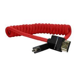 Kondor Blue Coiled Micro-HDMI to HDMI (12 to 24", Cardinal Red) KB_MC_FHDMI_12_R