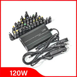 Adjustable 120W 220v 110v to 12V 15V 16V 18V 19V 20V 22V 24V Car Charger Universal AC DC Power Adapter Supply Usb Notebook