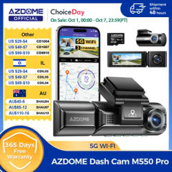 Upgrade AZDOME M550 Pro Dash Cam 4K Front Dashcam Auto 5.8Ghz Wi-Fi GPS G-sensor Car DVR 6 IR Night Vision Parking Monitor