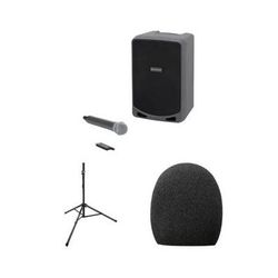 Samson Portable PA System Kit with Microphone, Windscreen, and Speaker Stand XP106W