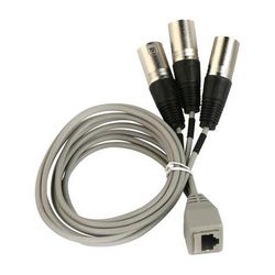 Audix CBLM3XLR Breakout Cable for M3 Microphone, RJ45 Female to 3 XLRM CBLM3XLR