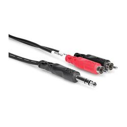 Hosa Technology Stereo 1/4" Male to 2 RCA Male Y-Cable (10') TRS-203