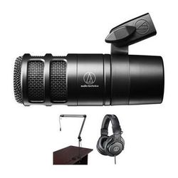 Audio-Technica AT2040 Podcast Microphone Kit with Broadcast Arm and Headphones AT2040