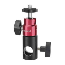 CAMVATE 5/8" Light Stand Head Adapter with Red 1/4"-20 Ball Head C2880