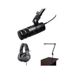 Audio-Technica Consumer AT2040USB Dynamic USB Podcast Microphone Kit with Headphones and Broadcast AT2040USB