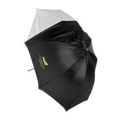 Impact Convertible Umbrella - White Satin with Removable Black Backing - 32" UBBW32