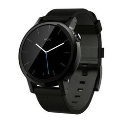 Moto Used 2nd Gen Moto 360 42mm Men's Smartwatch (Black, Black Leather Band) 00816NARTL