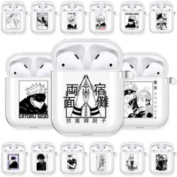 Jujutsu Kaisen Anime Transparent TPU Case for Airpods Pro 2 1 3 Sukuna Gojo Satoru Soft Silicone