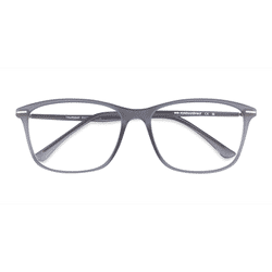Unisex s rectangle Gray Plastic Prescription eyeglasses - Eyebuydirect s Thursday