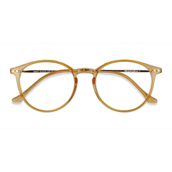 Unisex s round Orange Plastic, Metal Prescription eyeglasses - Eyebuydirect s Amity