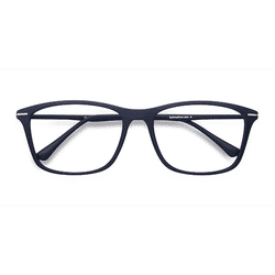 Unisex s rectangle Navy Plastic Prescription eyeglasses - Eyebuydirect s Thursday