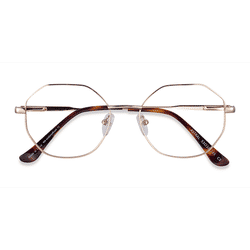 Unisex s geometric Gold Metal Prescription eyeglasses - Eyebuydirect s Astral