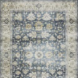 Oliver Washable Area Rug - Grey, 2' x 3' - Frontgate
