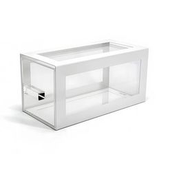Front of the House BHO123WHI20 Rectangular BÂ³ Buffet Building Blocks Drawer Display Set - 6 1/4" x 13", Acrylic/ White Iron