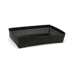 Front of the House BHO129BKV21 Rectangular Ice Housing - 12 1/4" x 9 1/2" x 2 1/2", Woven Vinyl, Black