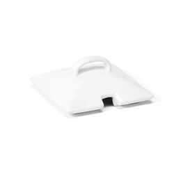 Front of the House DBO100WHP23 Notched Lift Off Lid for 4" x 4" Porcelain Jars, White