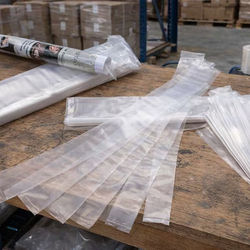 Clear Poly Tube Sleeves 2 1/2" x 24" 100 pack