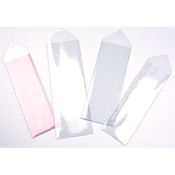 Durable Vinyl Hanging Bookmark Sleeve - Ideal for Wider Bookmarks 8" Tall or Less Size: 2 11/16" x 8 1/4" 100 Bookmark Sleeves