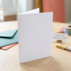 5.5 Bar Premium Plain Cards, White 5 1/2" x 4 1/4" 50 pack