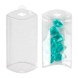 Crystal Clear Pillow Boxes with Optional Hanger 3" x 1" x 5" 25 pack