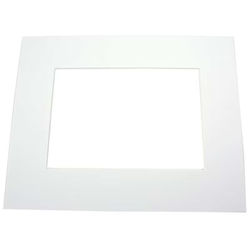 Super White Conservation Single Mats 11" x 14" Outer Cut, 7 1/2" x 9 1/2" Inner Cut 25 Pack