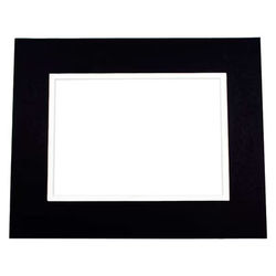 Double Mats, Black/White 8" x 10" Outer Cut, 4 5/8" x 6 5/8" Inner Cut 10 Pack