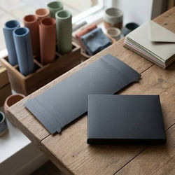 Matte Black Paper Box Bottom 5 3/8" x 5/8" x 7 1/2" 25 pack