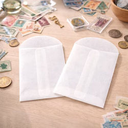 Glassine Envelopes Center Seam Open End w/ Flap 2 3/4" x 3 3/4" 100 Envelopes